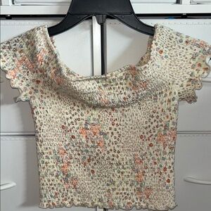 Floral Smocked Off-Shoulder Top